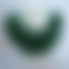 Plastron vert encolure froufrou organza sur voile tulle pf06