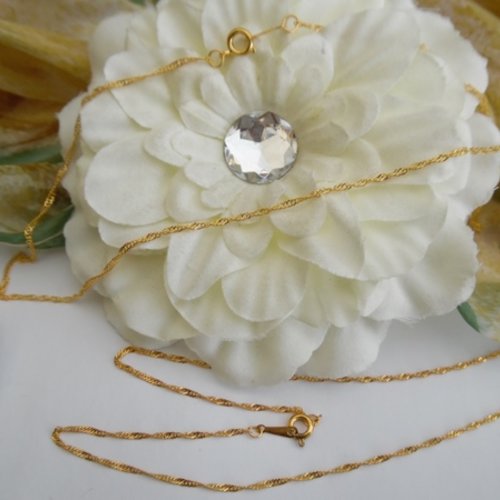 1 chaine torsadée doré à l'or 18k 41cmx1.7mm