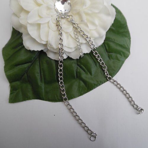 1 chaine connecteur maille figaro gourmette 6.4x4.6mm de 33cm