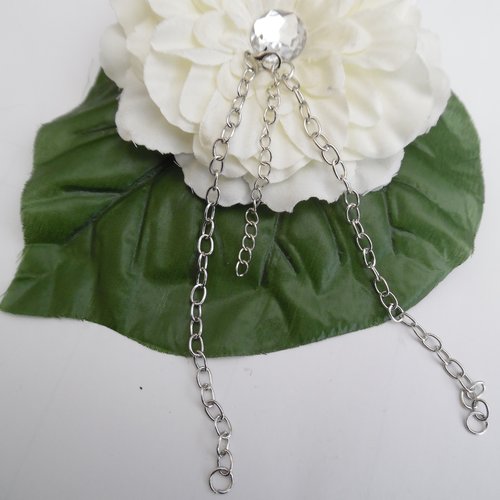 1 chaine connecteur maille forçat 7x4.8mm de 28cm