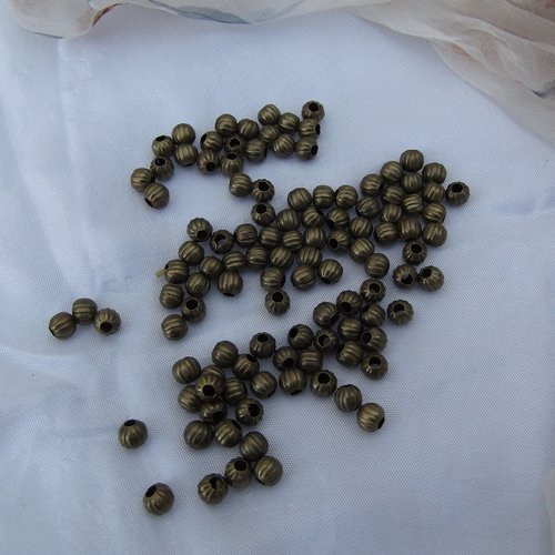 12 perles citrouille 6x5.5mm bronze