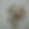2 cabochons camée portrait de femme 16.2mm rond beige marron résine