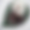 5 cabochons pépite strass carré fuchsia multicolore reflet 12mm résine