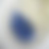 40 cabochons rond nacré bleu roi reflet ab 4mm résine