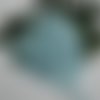 10 cabochons rond perlé bleu ciel nacré 13mm résine épaisseur 3.8mm