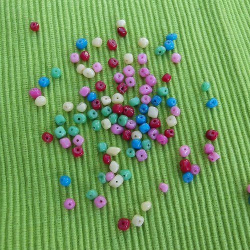 10 perles difforme jade multicolore de 6 à 8mm aléatoire
