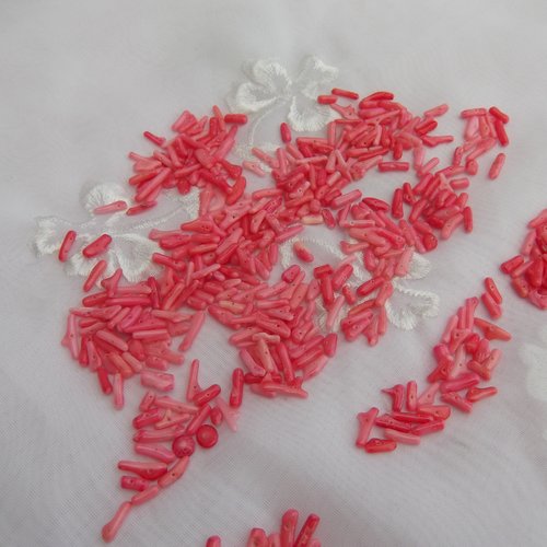 50 perles chips nacre rose de 6 à 10mm aléatoire