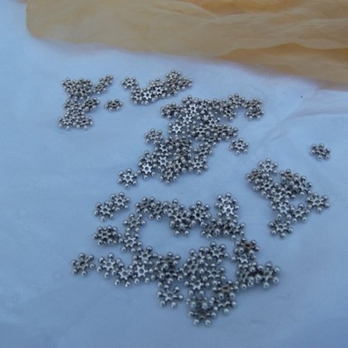 10 perles étoile 8x2mm argent tibétain