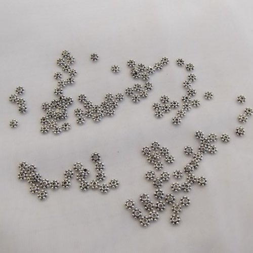 10 perles étoile 5.5x1.4mm argent tibétain