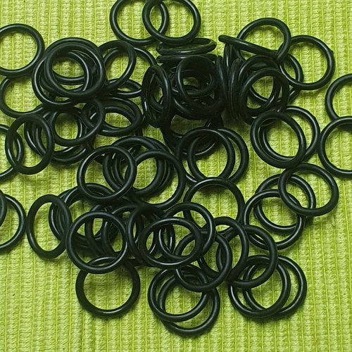 10 anneaux séparateurs o'rings caoutchouc 16x2mm noir
