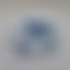 6 boutons rond bleu ciel effet nacré 19x2.9mm