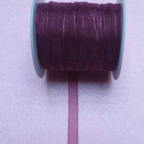 3m de ruban organza aubergine prune de 6mm