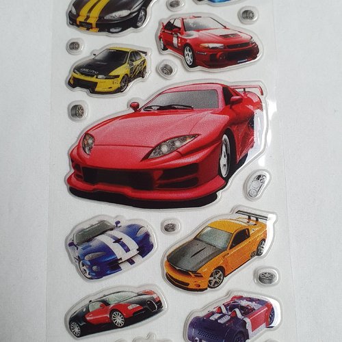 1 feuille stickers voiture