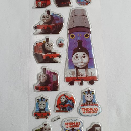 1 feuille stickers thomas cartoon cars
