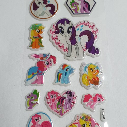 1 feuille stickers poney my little pony