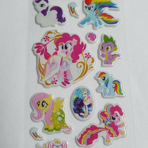 1 feuille stickers poney my little pony