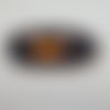 Porte monnaie doublé poussin orange noir velours 13x10cm