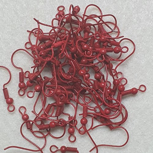 10 crochets hameçons rouge 17x19mm support boucle d'oreille