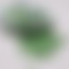 35 perles vert à reflet 8x6mm à facette ronde plate cristal