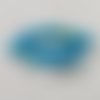 1 perle charm cristal bleu vert 14x8mm à facette