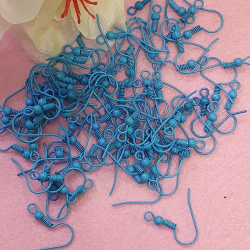 10 crochets hameçons bleu turquoise 17x19mm