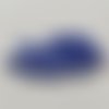Lot de14 perles tube bleu blanc 8x7mm verre