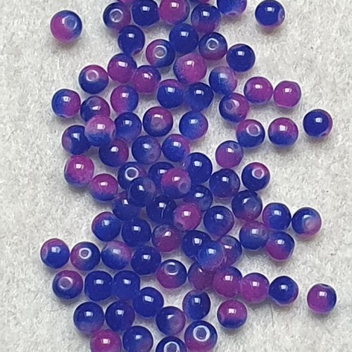 50 perles jade ton violet mauve 4.5x4mm trou de 0.7mm. n°89