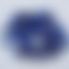 20 cabochons rond strass bleu nuit à facette 6mm acrylique