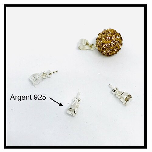 X10 pcs bélières, pendentifs en argent 925.