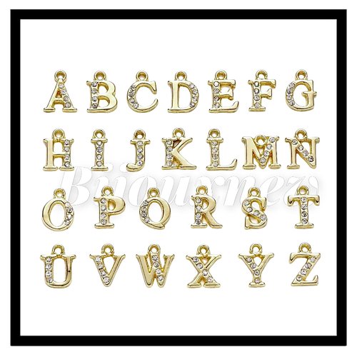 Lots lettres alphabet a,b,c,d,….pendentifs initiales , perles, charms, breloques.....
