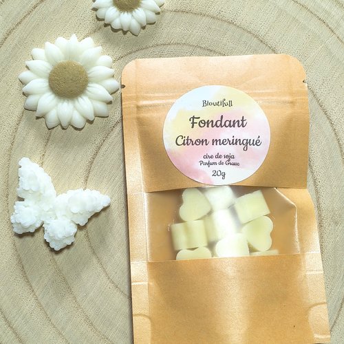 Sachet mini coeurs fondant parfumé citron meringué