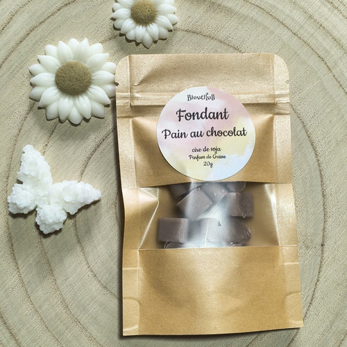 Sachet mini coeurs fondant parfumé pain au chocolat