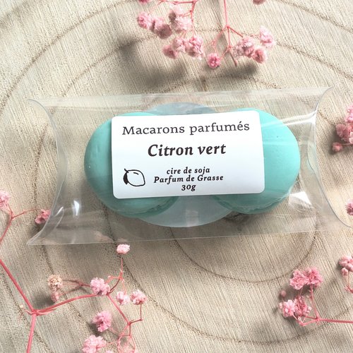 Macarons fondants parfumés citron vert