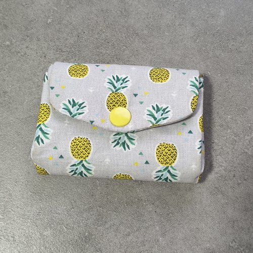 Porte monnaie à soufflets ananas