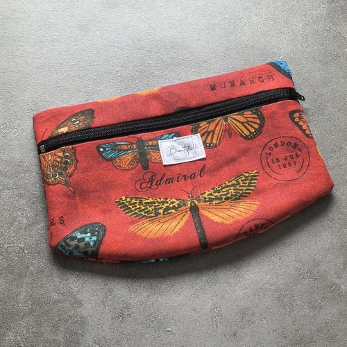 Pochette amovible " collection papillons " rouge n°3