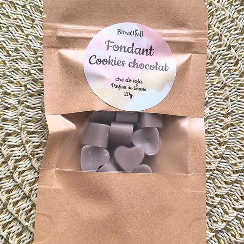 Fondant parfumé mini cœurs cookies chocolat