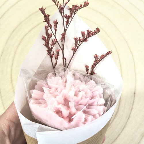 Fleur de bougie parfumée rose ancienne