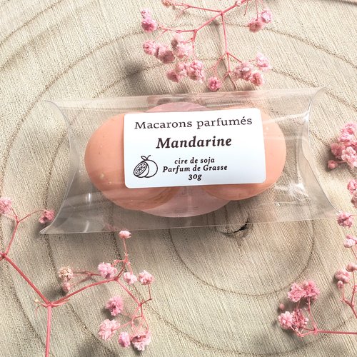 Fondants macarons parfumée mandarine 30 g