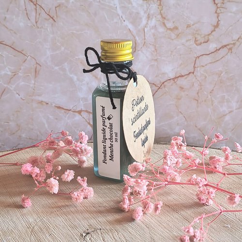 Fondant liquide parfumé menthe chocolat