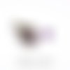 Cabochon coeur 12mm en verre, violet à coller x1