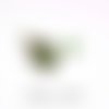 Cabochon coeur 12mm en verre, vert à coller x1