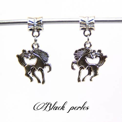 Perle style pandora, charm pendentif breloque cheval p57 