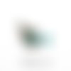 Cabochon coeur 12mm en pierre semi-précieuse howlite turquoise à coller x1