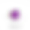 Cabochon en verre illustré à pois, rond 20mm, violet, à coller x1- 146c 