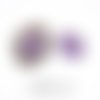 Cabochon camé ovale 25x18mm, en acrylique, à coller, violet 1 x1