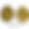 Pendentif support cabochon ovale 40 x 30 mm, bronze antique x1- 436 