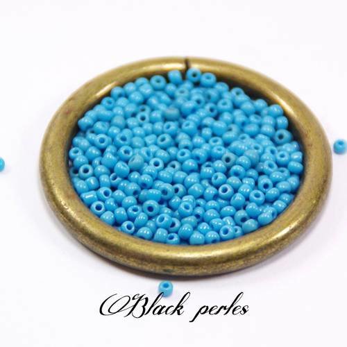 Perle de rocaille ronde 2mm, turquoise  - prr13 