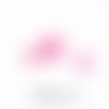 Perle toupie transparente, rose claire 4x4mm x5- pt23 