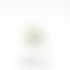 Perle style pandora, grand trou 5mm, blanche à facettes en verre et métal - ppfv8 