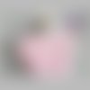 Brassière 3 mois,  croisée rose fille layette bb, laine calinou bergère de france  tricot bebe, sur commande